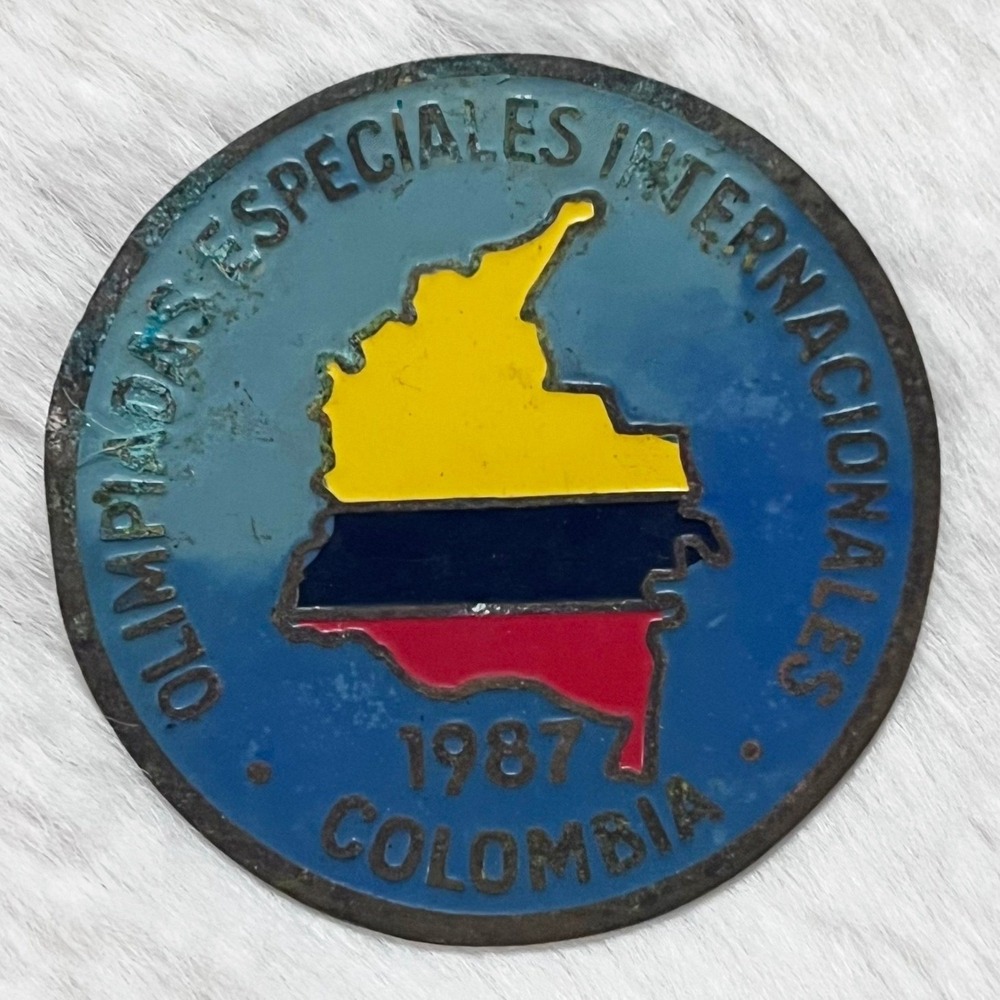 🔮 5/$25 Vintage OLIMPIADAS ESPECIALES INTERNACIONALES 1987 Columbia Pin
